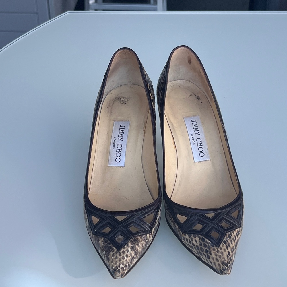 Jimmy Choo Brown and Black Heels